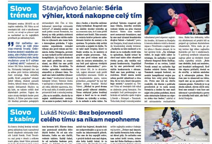 3.číslo Hokeja v Nitre prináša...